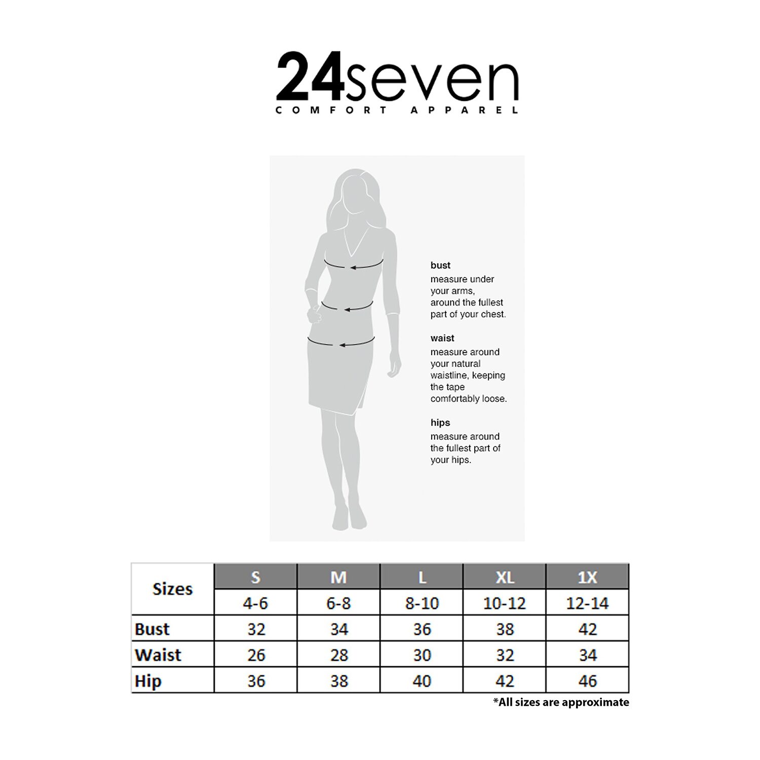 24seven Comfort Apparel Womens Mid Rise Midi A-Line Skirt
