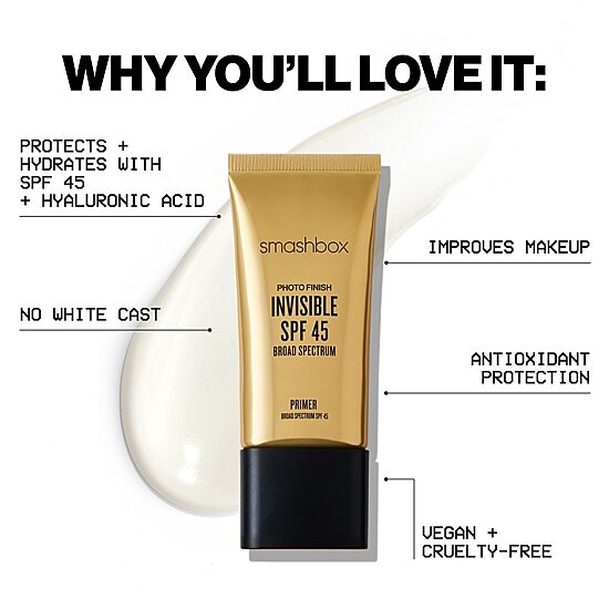 Smashbox Photo Finish Invisible SPF 45 Broad Spectrum Primer (10ml)