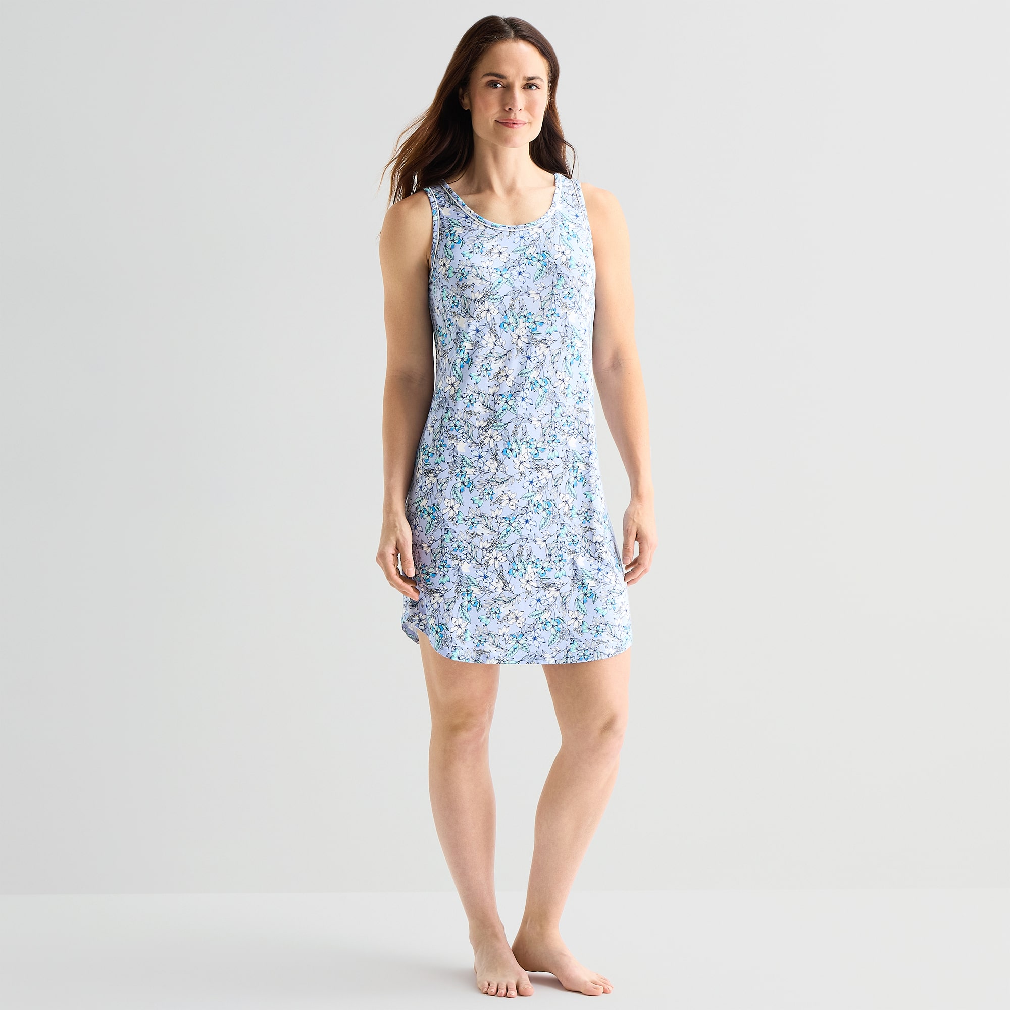 Liz Claiborne Cool and Calm Womens Crew Neck Sleeveless Pajama Top