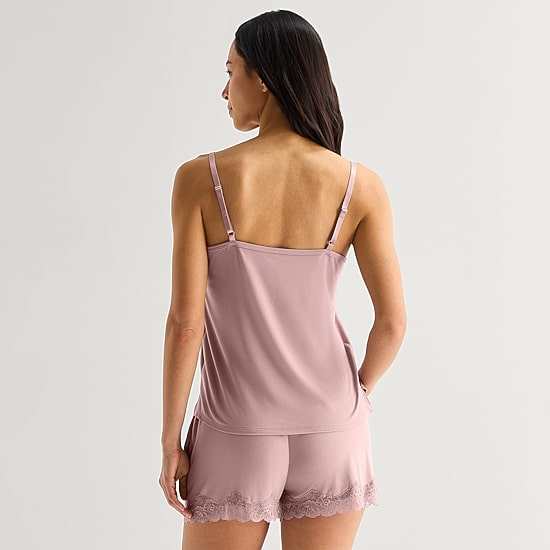 Ambrielle Womens V Neck Sleeveless Pajama Top