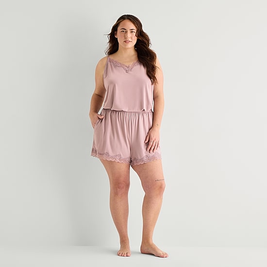 Ambrielle Womens Plus Pajama Shorts