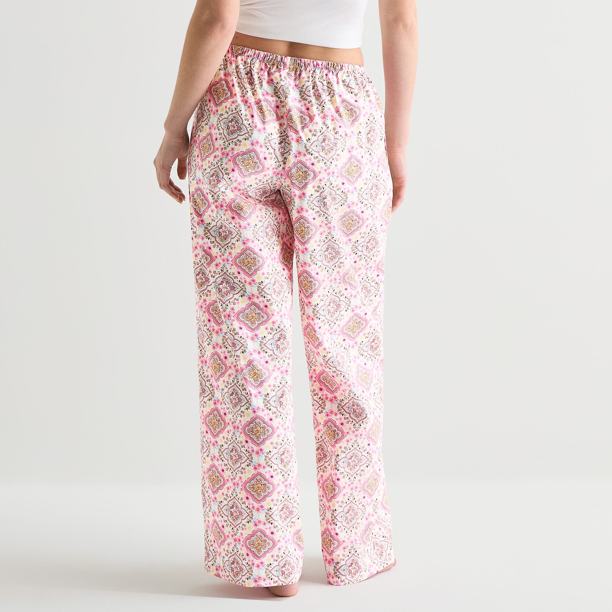 Arizona Womens Juniors Poplin Pajama Pants