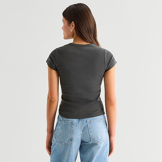 Diet Coke Baby Tee Womens Juniors Crew Neck Short Sleeve Regular Fit Graphic T-Shirt