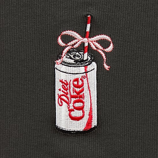 Diet Coke Baby Tee Womens Juniors Crew Neck Short Sleeve Regular Fit Graphic T-Shirt