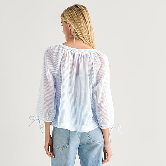 A.N.A Womens Boat Neck 3/4 Sleeve Blouse