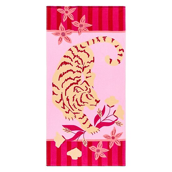 Hope & Wonder Women's History Month Tiger Printed Beach Towel