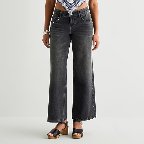 Forever 21 Womens Juniors Wide Leg Jean