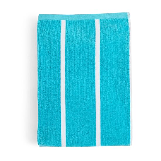 Outdoor Oasis Cabana Stripe Reversible Beach Towel, Color: Turquoise ...