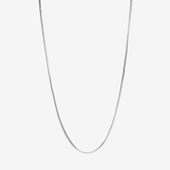 Silver Reflections Pure Silver Over Brass 16-24" Box Chain Necklace