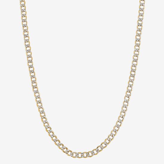 Unisex Adult 14K Gold 16 Inch Curb Chain Necklace