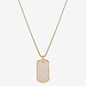 Shaquille O'Neal XLG™ Mens White Cubic Zirconia Stainless Steel