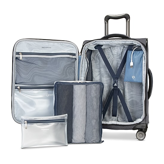 Ricardo Beverly Hills Malibu 3.0 20 Inch Softside Expandable Lightweight Carry-On Spinner Luggage