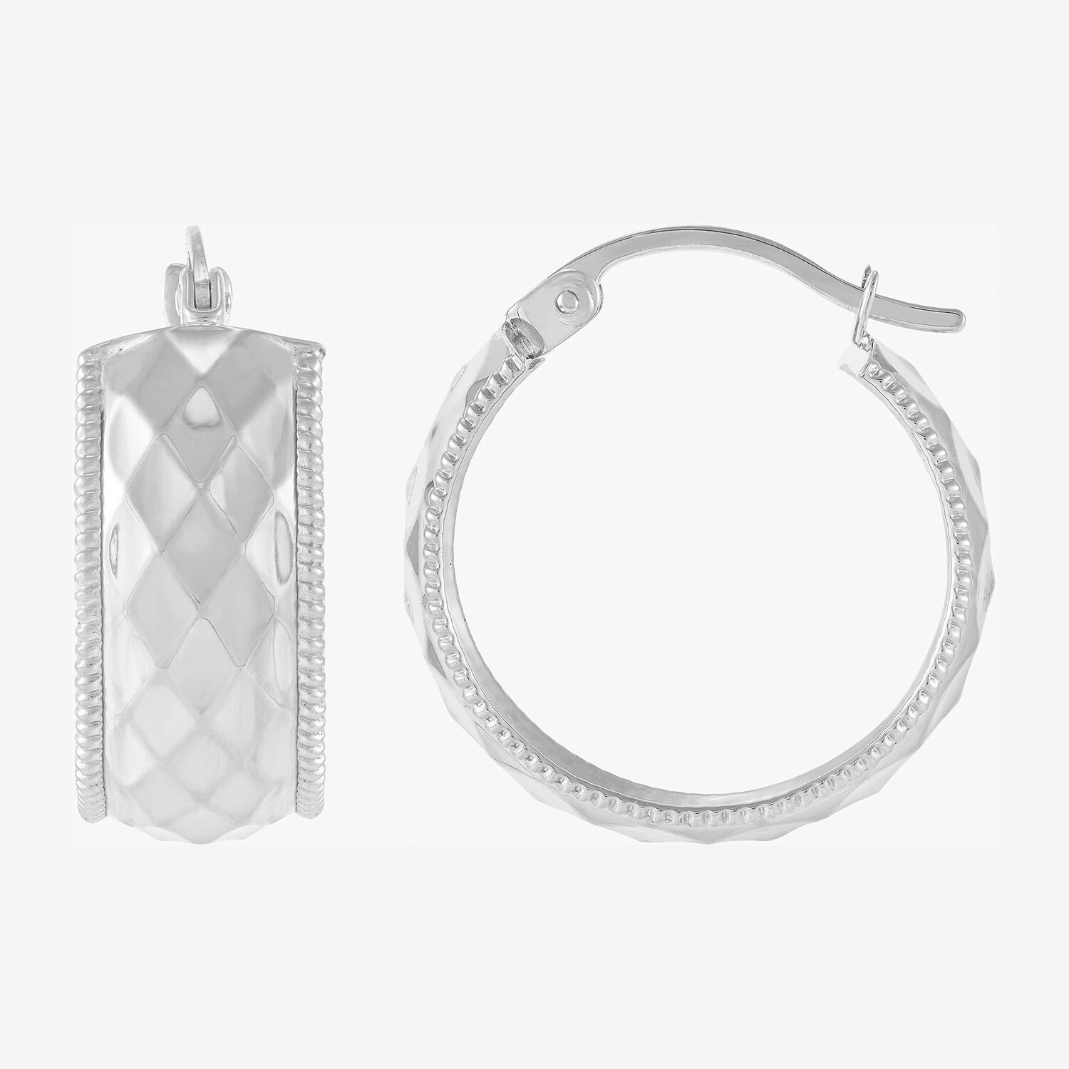 Womens 10K Gold 22mm Round Hoop Earrings