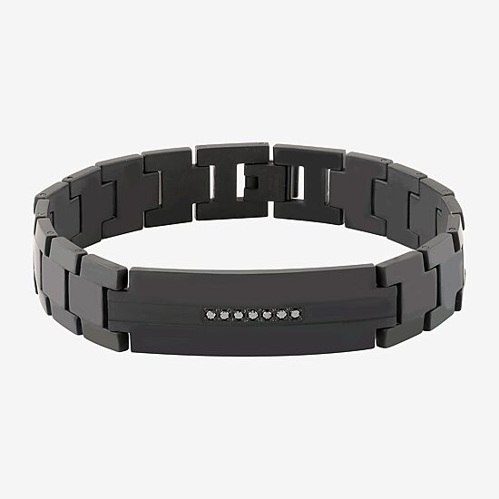 Mens Stainless Steel 8 1/2 Inch Link Id Bracelet