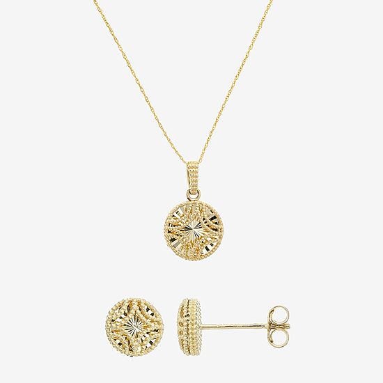 Womens 14K Gold Round 2-pc. Jewelry Set