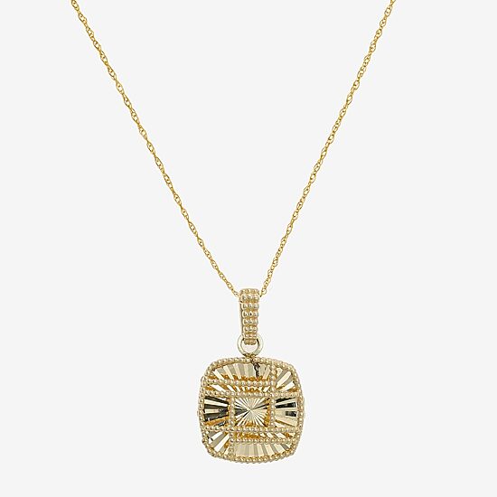 Womens 14K Gold Square 2-pc. Jewelry Set