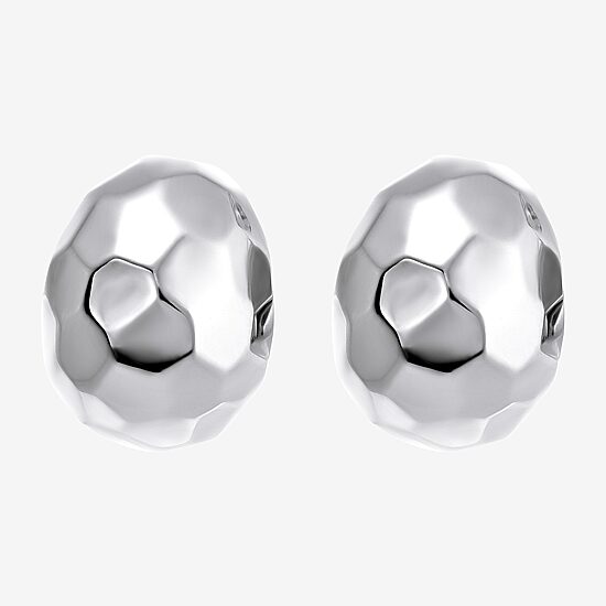 Womens Cubic Zirconia Sterling Silver 23mm Round Hoop Earrings