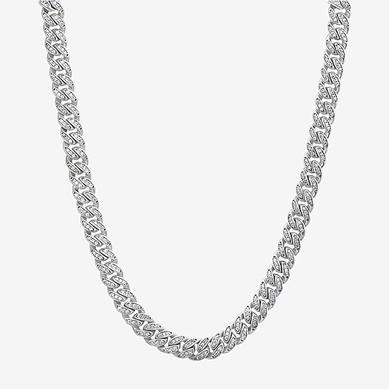 Mens Sterling Silver 22 Inch Link Chain Necklace