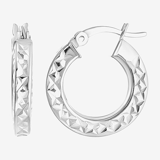 Womens Cubic Zirconia Sterling Silver Round 4 Pair Earring Set