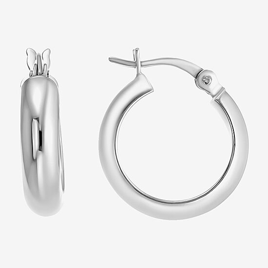 Womens Cubic Zirconia Sterling Silver Round 4 Pair Earring Set
