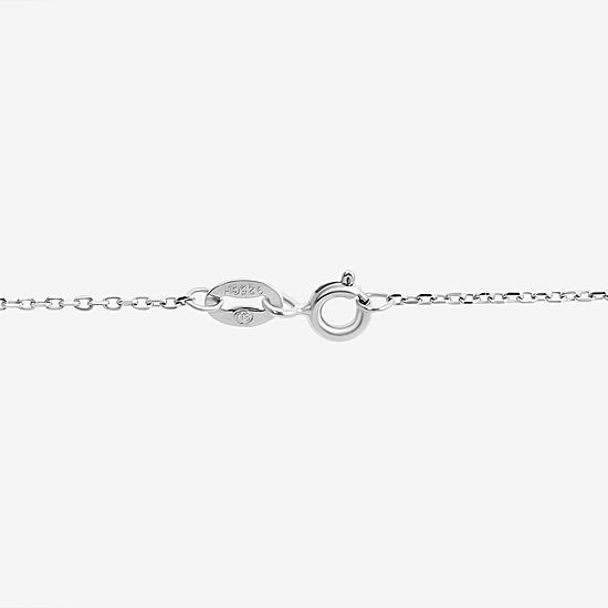 Diamonart Womens White Cubic Zirconia Sterling Silver Butterfly 18 Inch Pendant Necklace