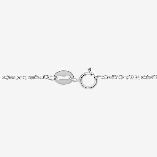 Diamonart Womens White Cubic Zirconia Sterling Silver Heart 18 Inch Pendant Necklace