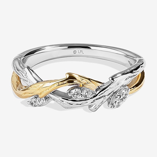 Star Wars Fine Jewelry Yoda Dagobah Womens 1/10 CT. Natural White Diamond 10K Gold Sterling Silver Star Wars Cocktail Ring