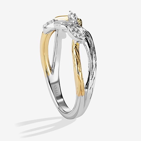 Star Wars Fine Jewelry Yoda Dagobah Womens 1/10 CT. Natural White Diamond 10K Gold Sterling Silver Star Wars Cocktail Ring