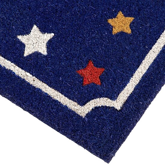 Northlight Blue Coir Americana Outdoor Indoor Rectangular Doormat