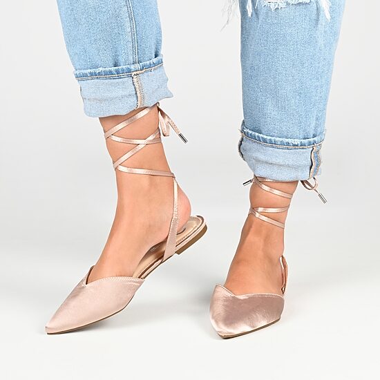 Journee Collection Theia Womens Pointed Closed Toe Ballet Flats