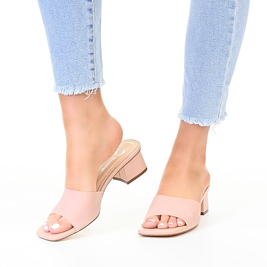 Journee Collection Jaydin Womens Round Open Toe Block Heel Pumps