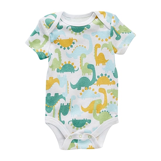 Okie Dokie Baby Boys Crew Neck Short Sleeve Rib 4-pc. Bodysuit