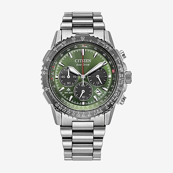 Citizen Mens Chronograph Silver Tone Stainless Steel Bracelet Watch Ca4664-60w