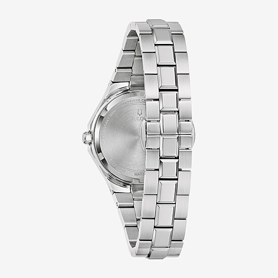 Bulova Classic Womens Silver Tone Stainless Steel Bracelet Watch 96m168