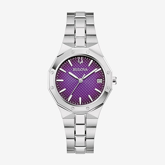 Bulova Classic Womens Silver Tone Stainless Steel Bracelet Watch 96m168