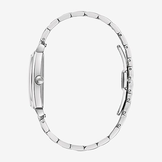 Bulova Frank Sinatra Mens Diamond Accent Silver Tone Stainless Steel Bracelet Watch 96b461