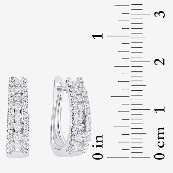 Sparkle Allure Womens Cubic Zirconia 19mm Hoop Earrings