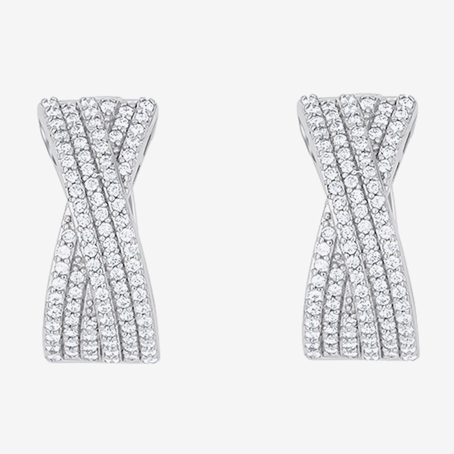 Sparkle Allure Womens Cubic Zirconia 20mm Hoop Earrings