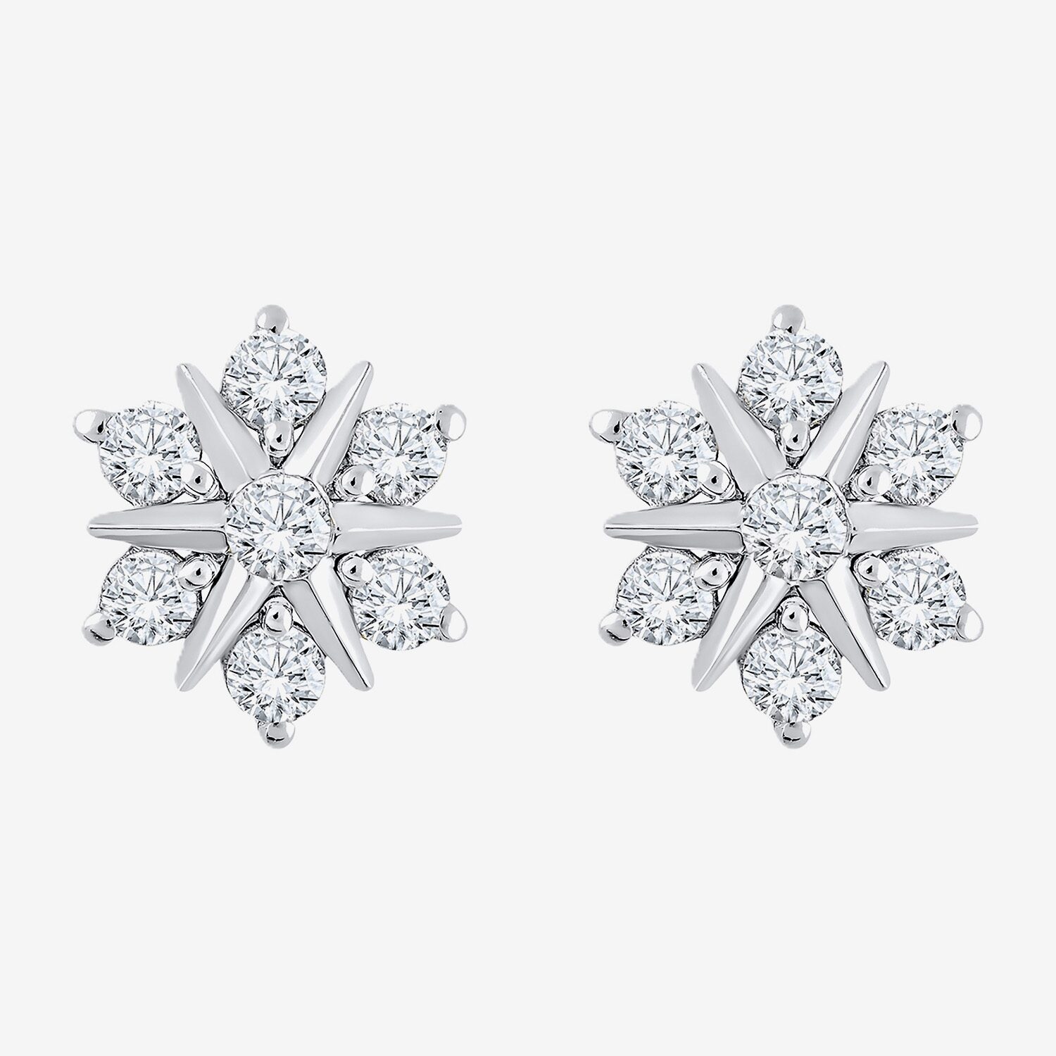 (G/ Si2) 1/2 CT. T.W. Lab Grown White Diamond 10K Gold 9.6mm Stud Earrings