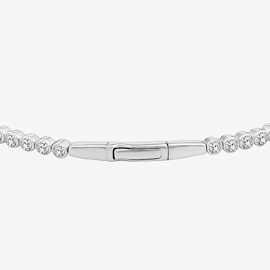 (F, Si2) Womens 3 CT. T.W. Lab Grown White Diamond 10K Gold Bangle Bracelet