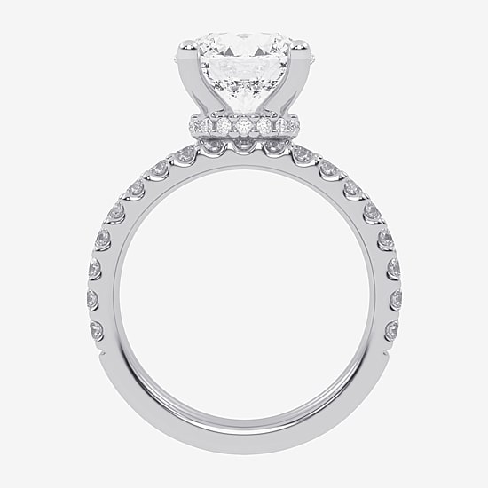 Signature By Modern Bride (G / Vs2-Si1) Womens 6 CT. T.W. Lab Grown White Diamond 14K Gold Round Side Stone Bridal Set