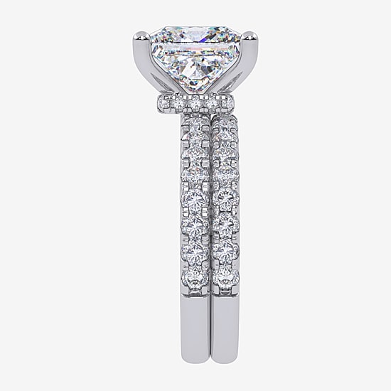 Signature By Modern Bride (G / Vs2-Si1) Womens 6 CT. T.W. Lab Grown White Diamond 14K Gold Side Stone Bridal Set