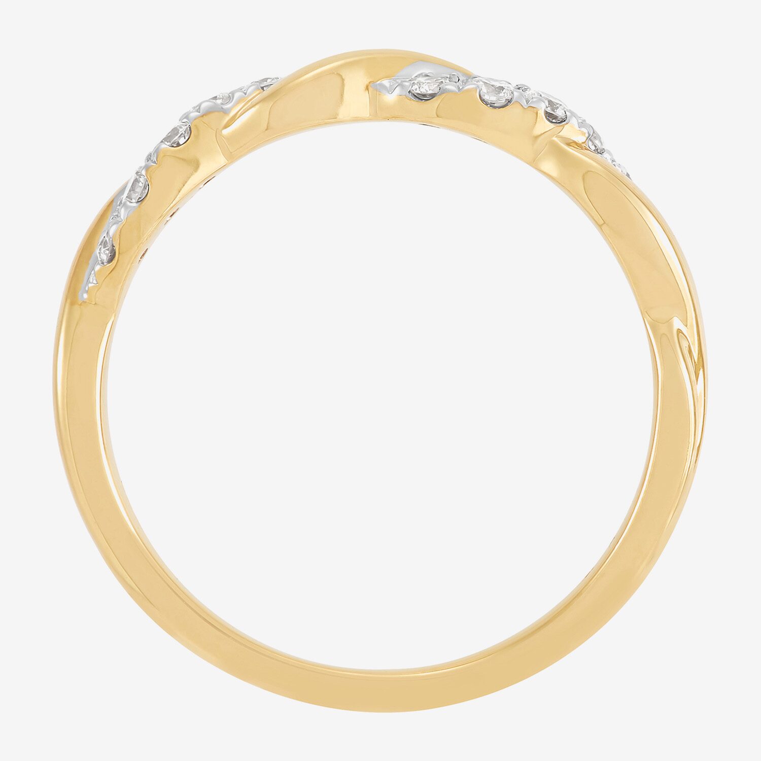 H-I / I1) Womens 4MM /4 CT. T.W. Lab Grown White Diamond 10K Gold Wedding Band