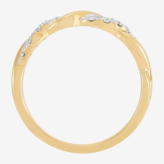(H-I / I1) Womens 4MM 1/4 CT. T.W. Lab Grown White Diamond 10K Gold Wedding Band
