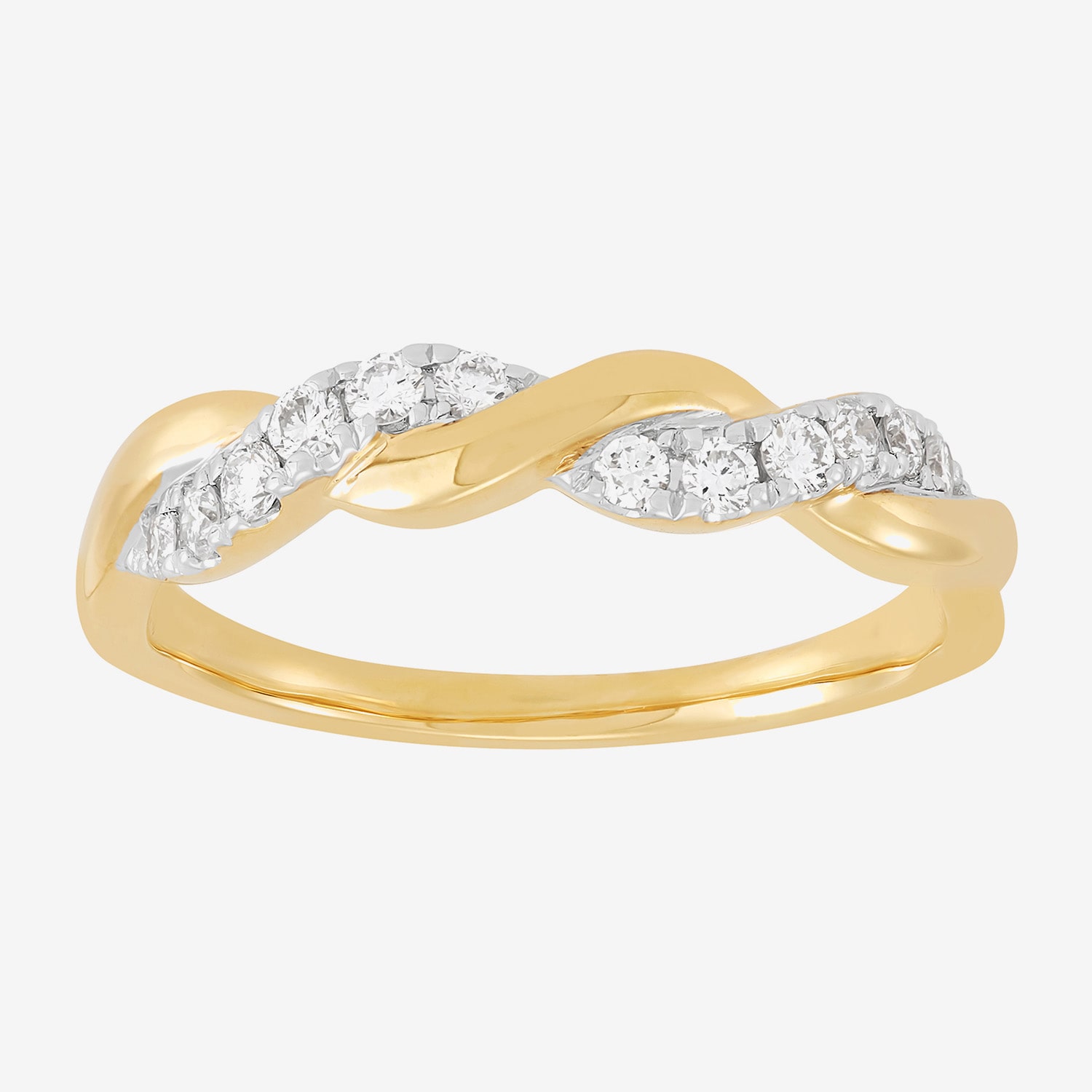 H-I / I1) Womens 4MM /4 CT. T.W. Lab Grown White Diamond 10K Gold Wedding Band