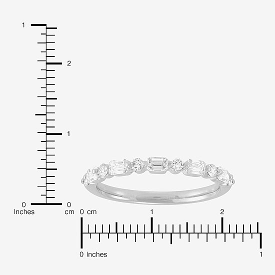 Womens 1/2 CT. T.W. Lab Grown White Diamond 10K Gold Wedding Band