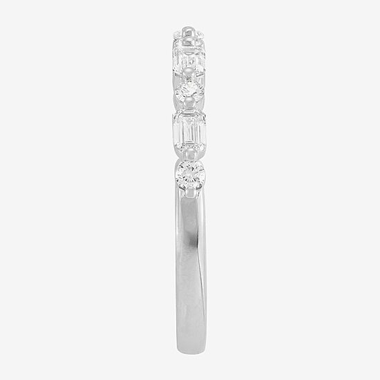 Womens 1/2 CT. T.W. Lab Grown White Diamond 10K Gold Wedding Band
