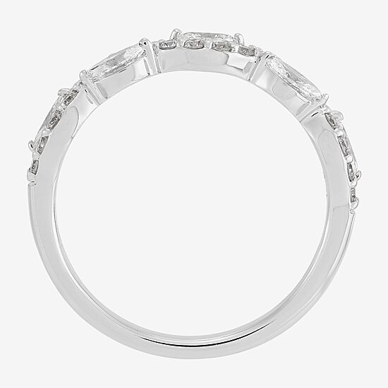 (H-I / Si2) Womens 3/4 CT. T.W. Lab Grown White Diamond 10K Gold Wedding Band