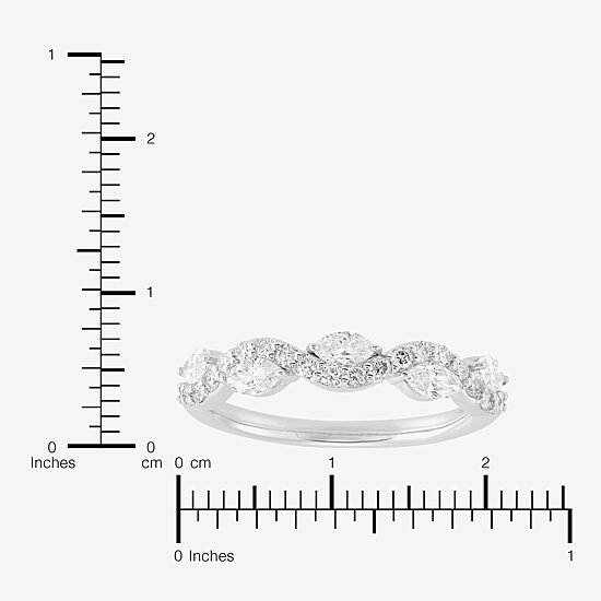 (H-I / Si2) Womens 3/4 CT. T.W. Lab Grown White Diamond 10K Gold Wedding Band