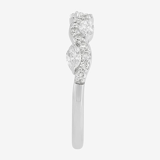 (H-I / Si2) Womens 3/4 CT. T.W. Lab Grown White Diamond 10K Gold Wedding Band